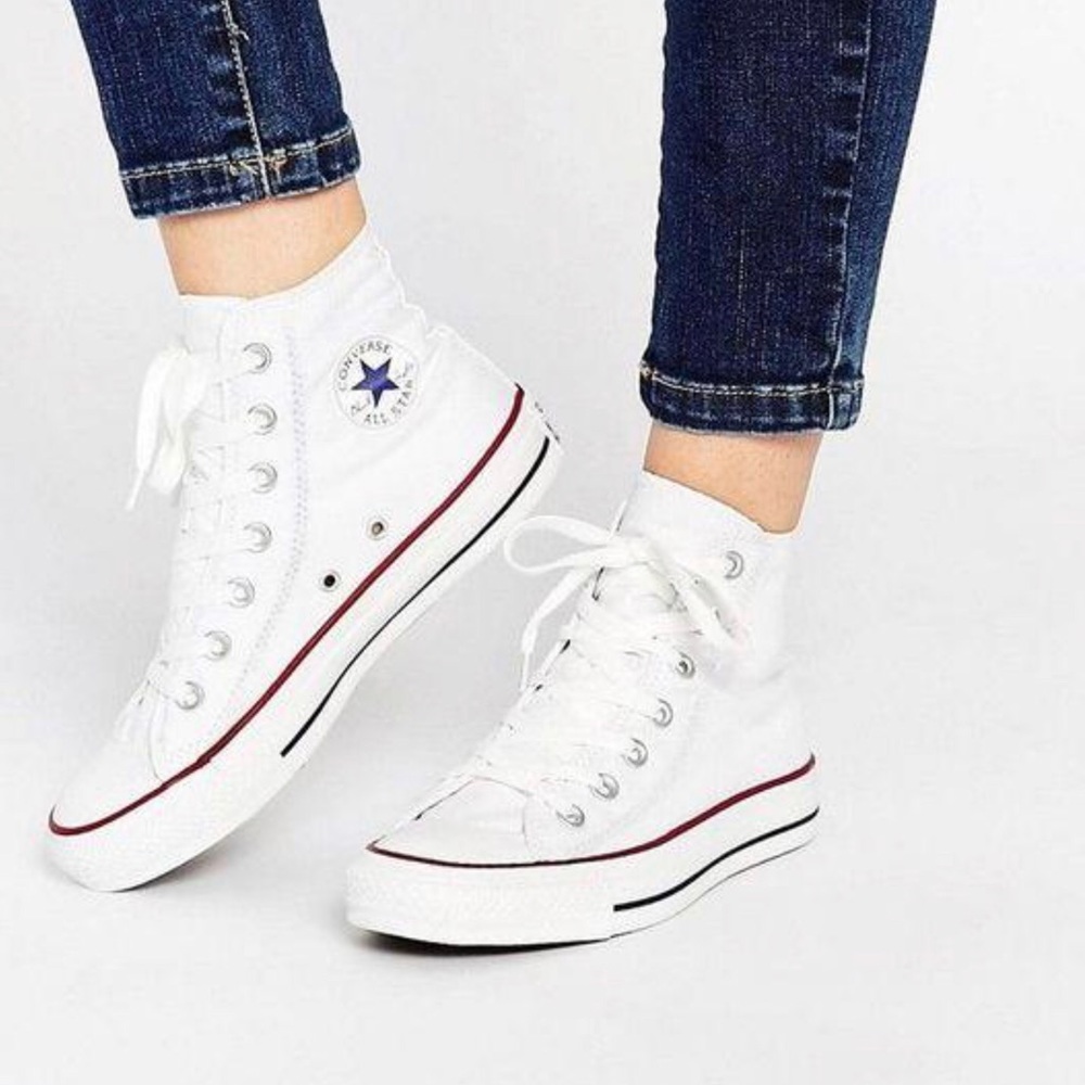 White converse high tops
